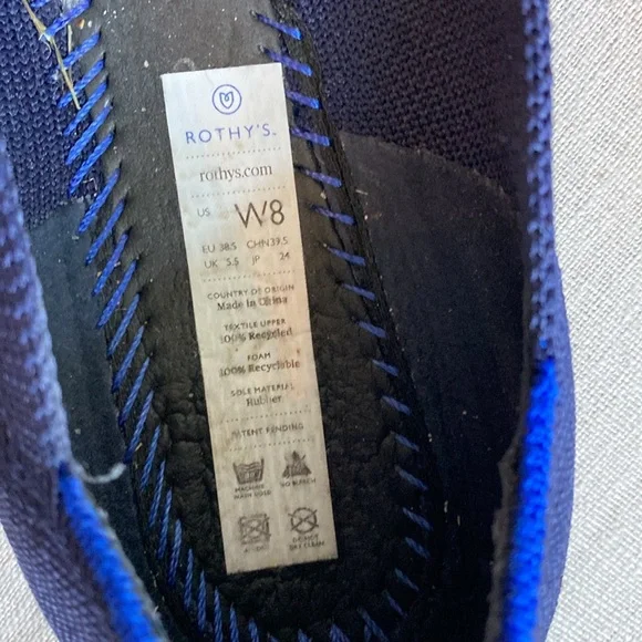 Rothy’s Navy Blue round toe ballet flat - Picture 9 of 9